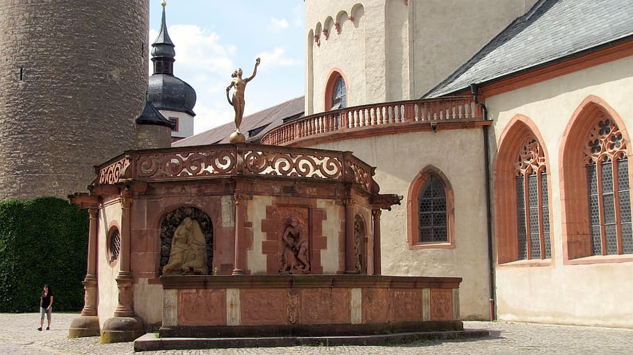 würzburg, russian fortress, fountain, architecture, built structure