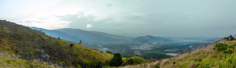 green mountain at daytime, mountains, nature, landscape, summit HD wallpaper