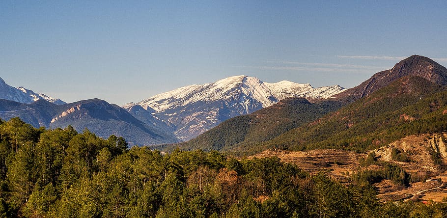 mountain, nature, panoramic, landscape, sky, panoramic image HD wallpaper