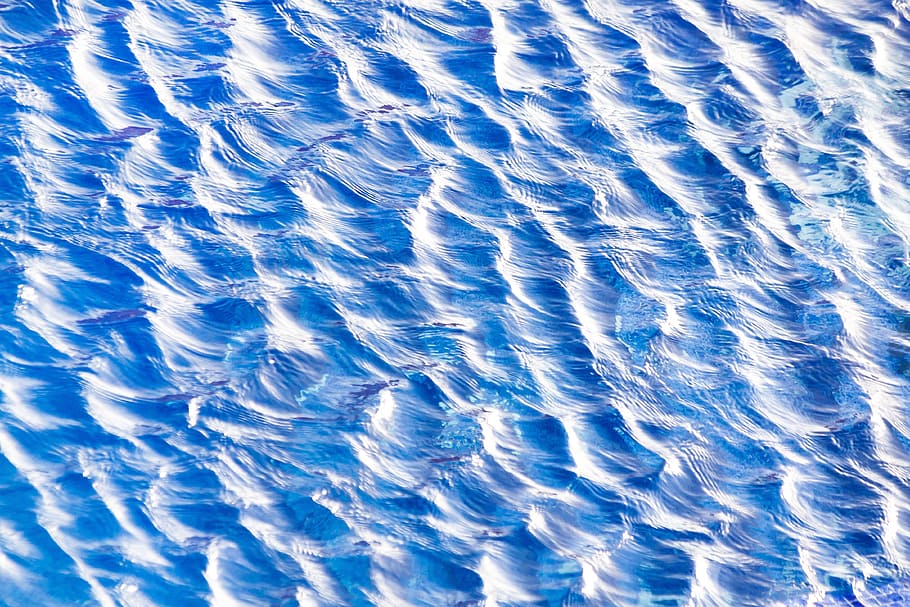 body of water with waves, wind, ruffled, blue, turquoise, swimming pool HD wallpaper