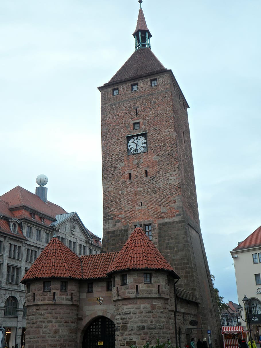 nuremberg, white tower, middle ages, old town, places of interest HD wallpaper