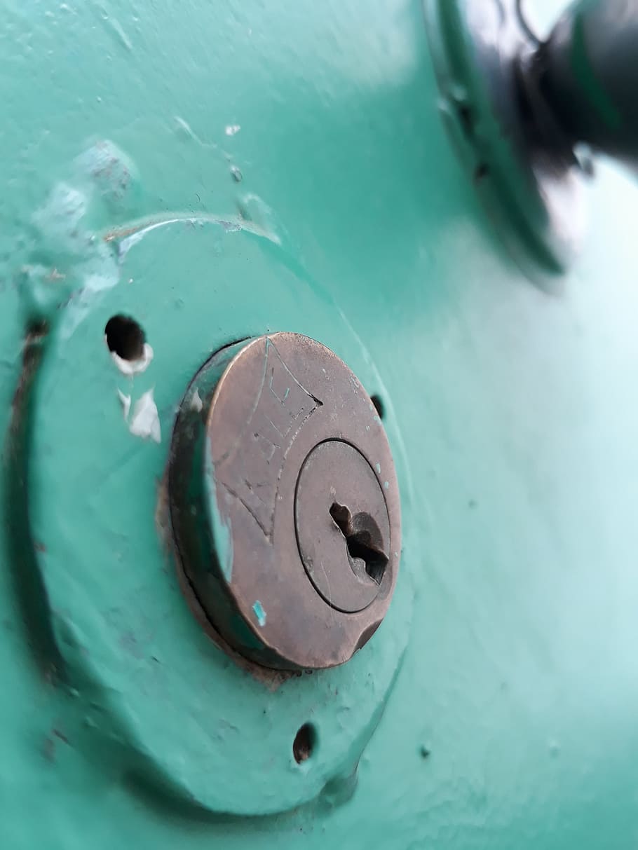 lock, door, key, green color, close-up, metal, no people, water HD wallpaper