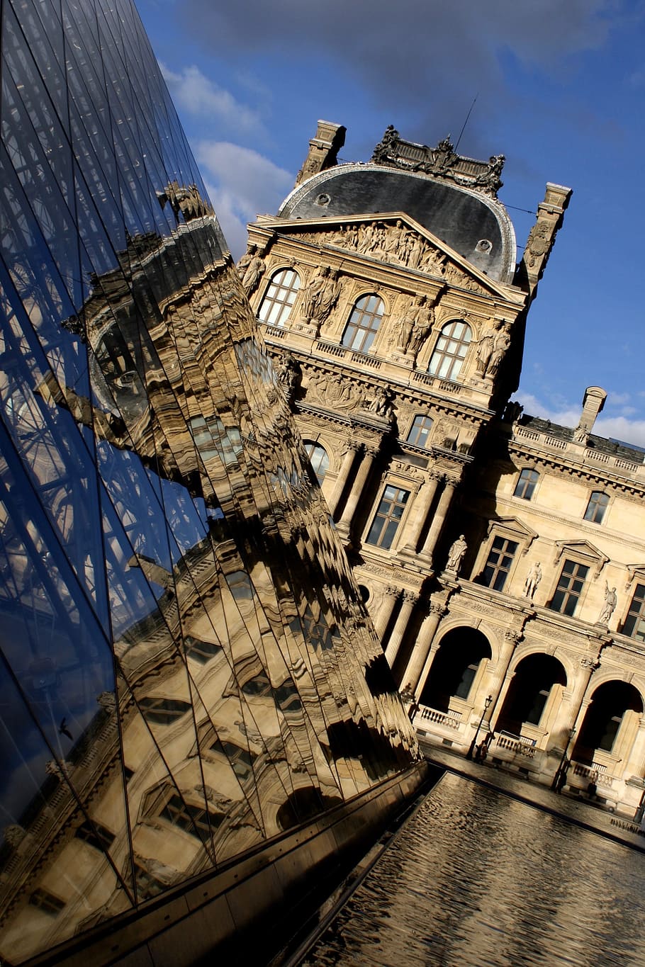 paris, reflection, building, architecture, city, europe, france HD wallpaper