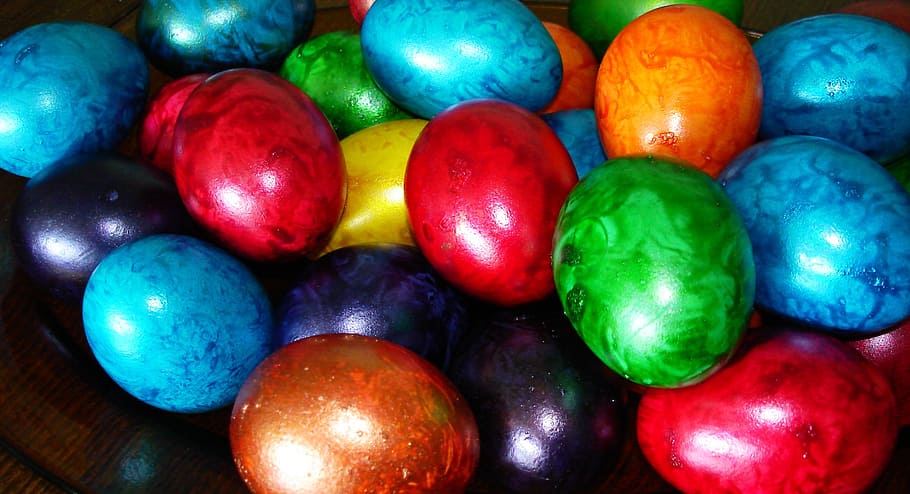 easter eggs, holiday, colorful, colors, multi colored, large group of objects HD wallpaper