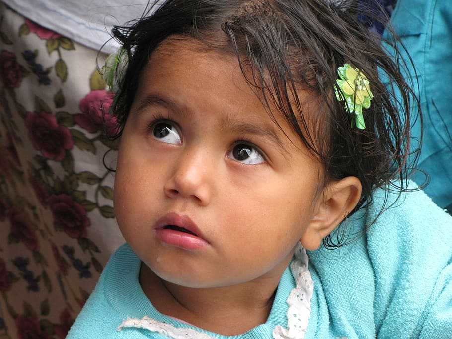 girl's portrait photo, child, honduras, cute, poor, baby, infant