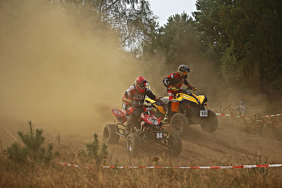 enduro, cross, motocross, quad, motorcycle, race, sand, motorsport HD wallpaper