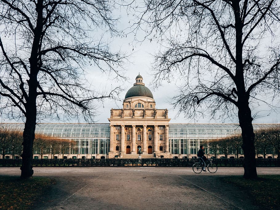 architecture, building, infrastructure, landmark, trees, plant HD wallpaper