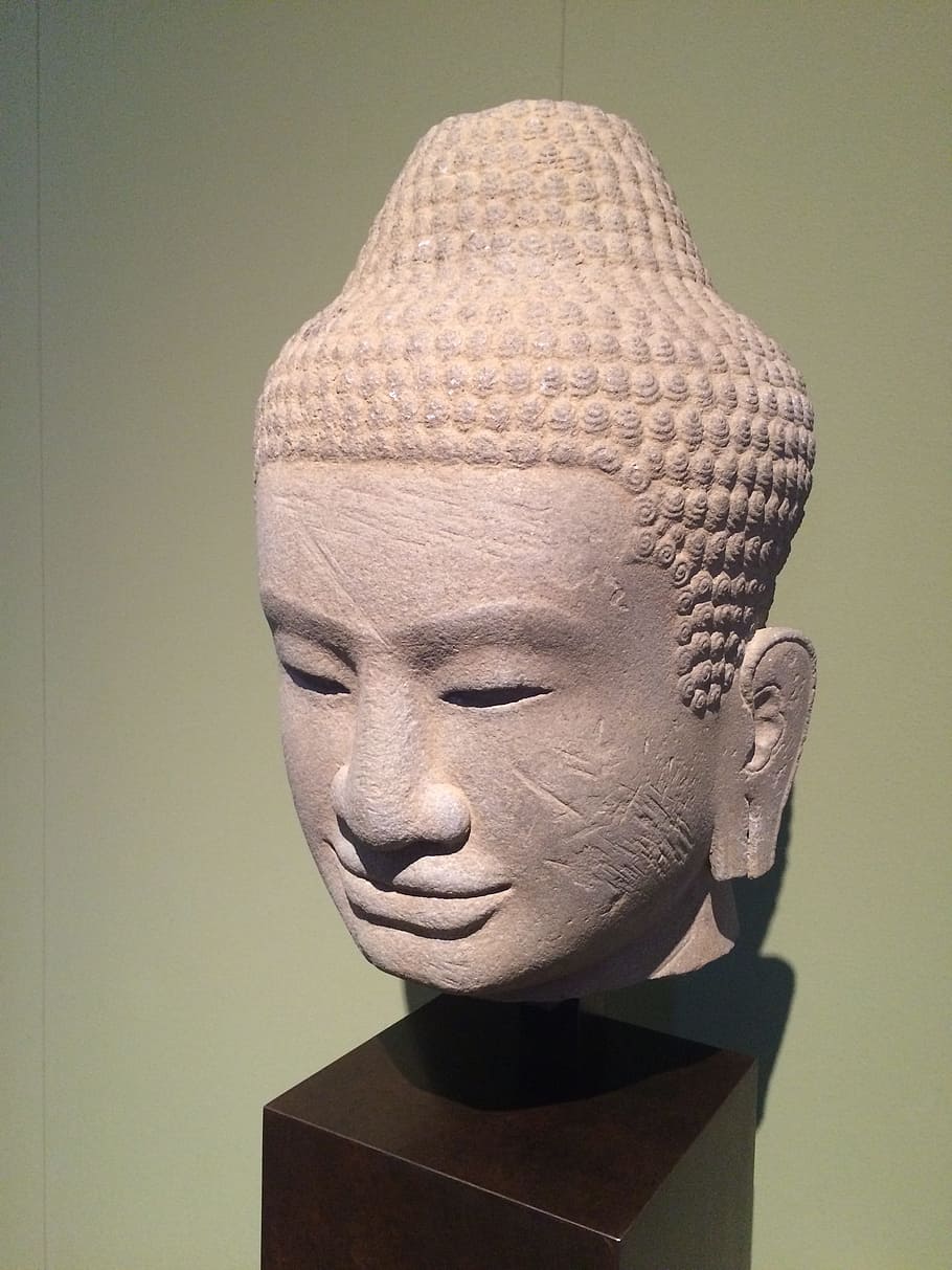 Buddha, Sculpture, Museum, art, statue, human head, human body part HD wallpaper