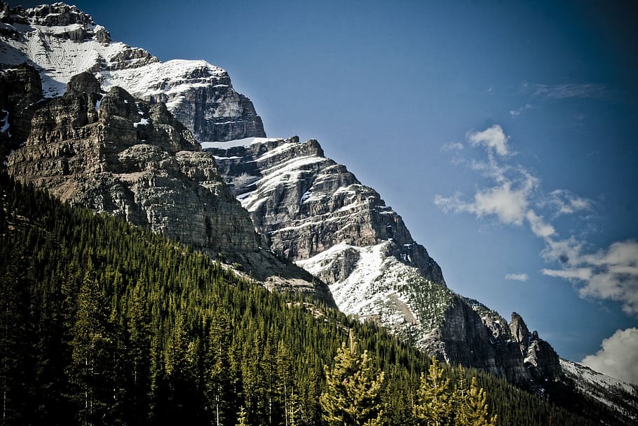 mountain, trees, landscape, scenic, nature, scenery, outdoor HD wallpaper