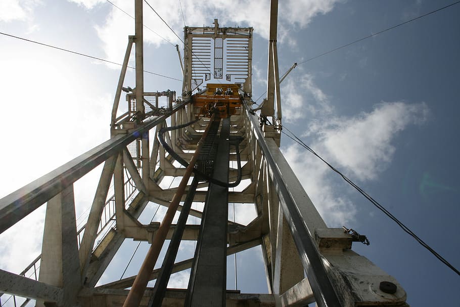 Oil, Rig, Drilling, Derrick, Mast, cloud - sky, industry, built structure, HD wallpaper