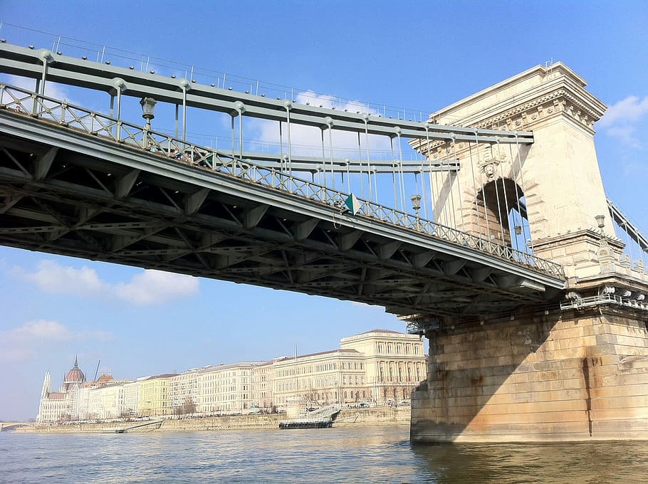 Budapest, Bridge, Architecture, bridge - man made structure HD wallpaper