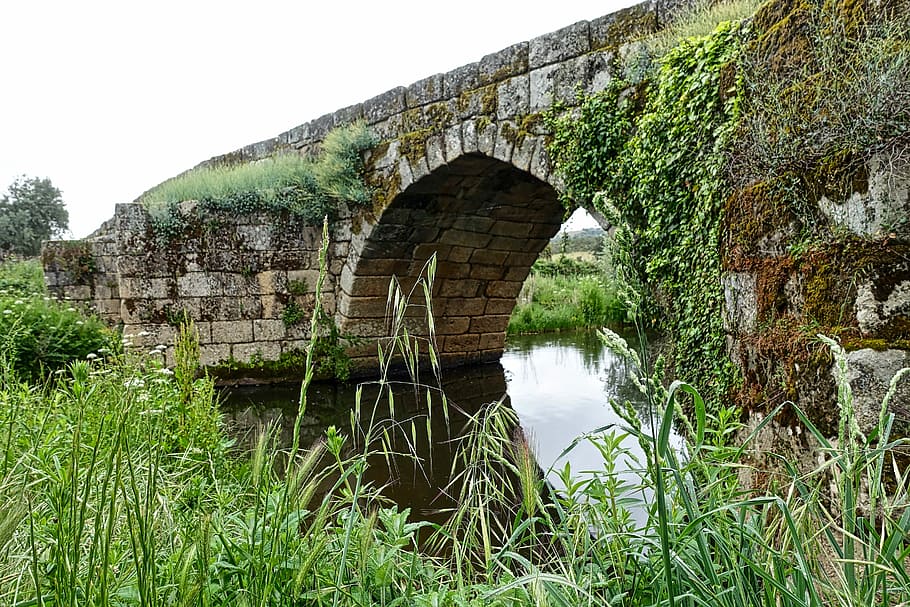 Bridge, Crossing, River, Old, construction, stone, arch, historic HD wallpaper
