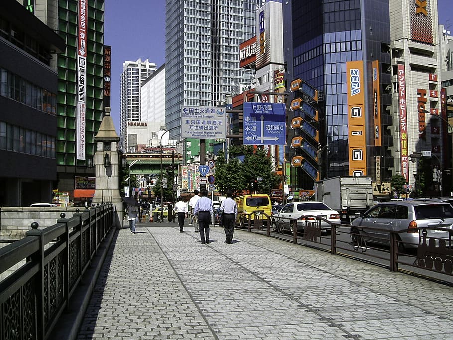 Manseibashi Bridge in Akihabara, Tokyo, Japan, buildings, city, HD wallpaper