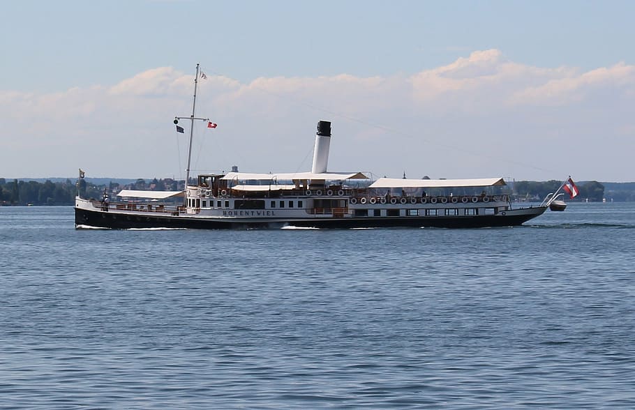 ship, steamboat, paddle steamer, exit, nostalgic, germany, austria HD wallpaper