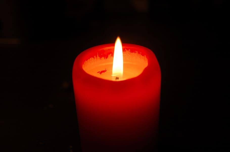 Candle, Light, Fire, Dark, Glowing, Wax, romantic, religion HD wallpaper