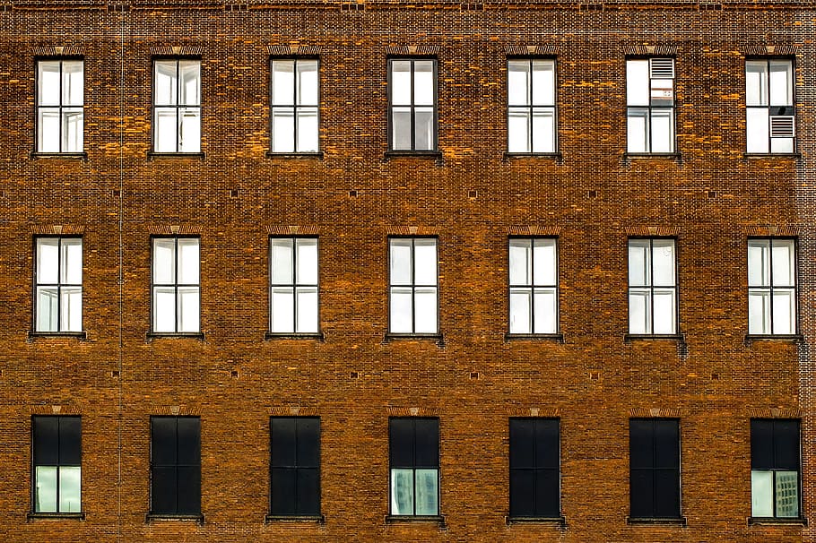 building, facade, brick, windows, ancient, architecture, rotterdam HD wallpaper