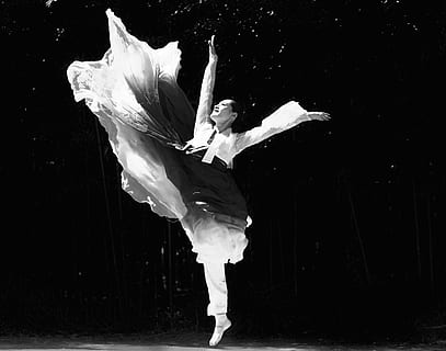 grayscale of female dancing, dance, creation, classic, women HD wallpaper