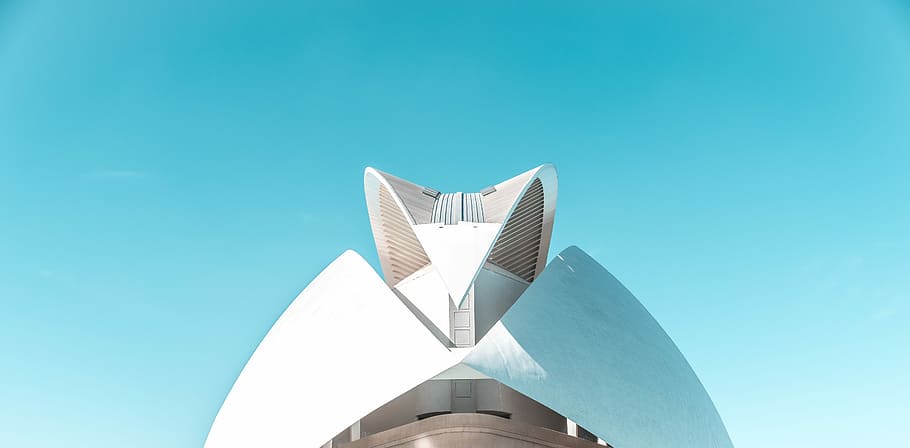 white roof of infrastructure, white concrete structure, building HD wallpaper