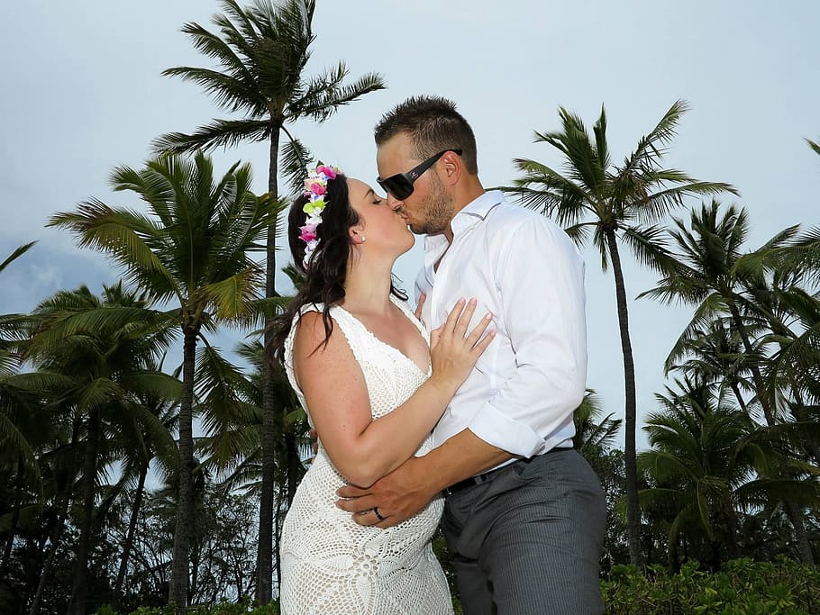 hawaii, wedding, packages, two people, love, couple - relationship HD wallpaper