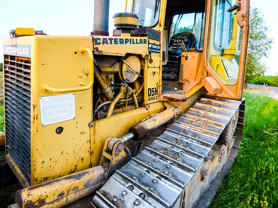 Caterpillar, Vehicle, Bulldozer, Power, machine, work, tracks HD wallpaper