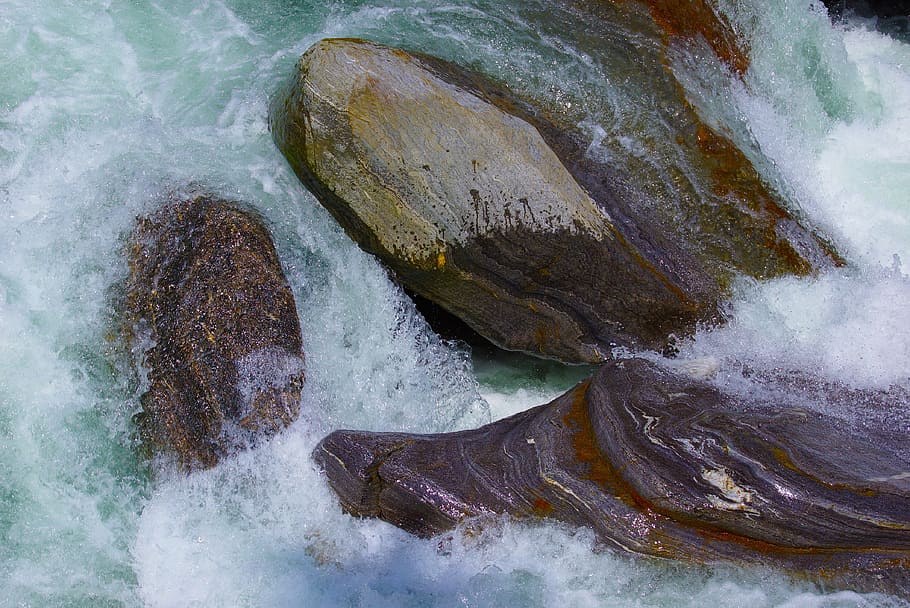 water, wasser, waterfall, rapids, electric current, sassi, boulders HD wallpaper