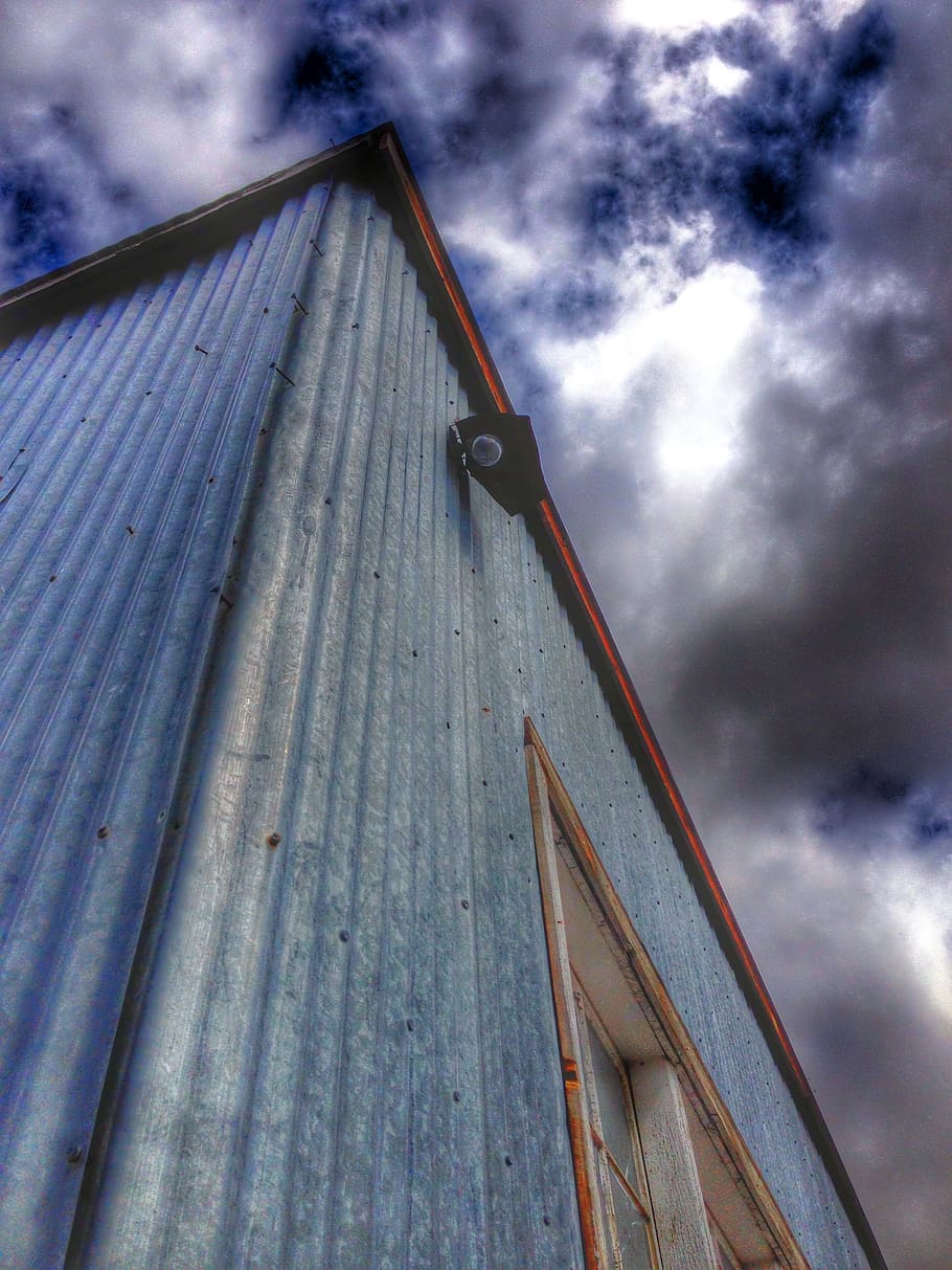 building, internment camp, sky, clouds, perspective, minidoka HD wallpaper