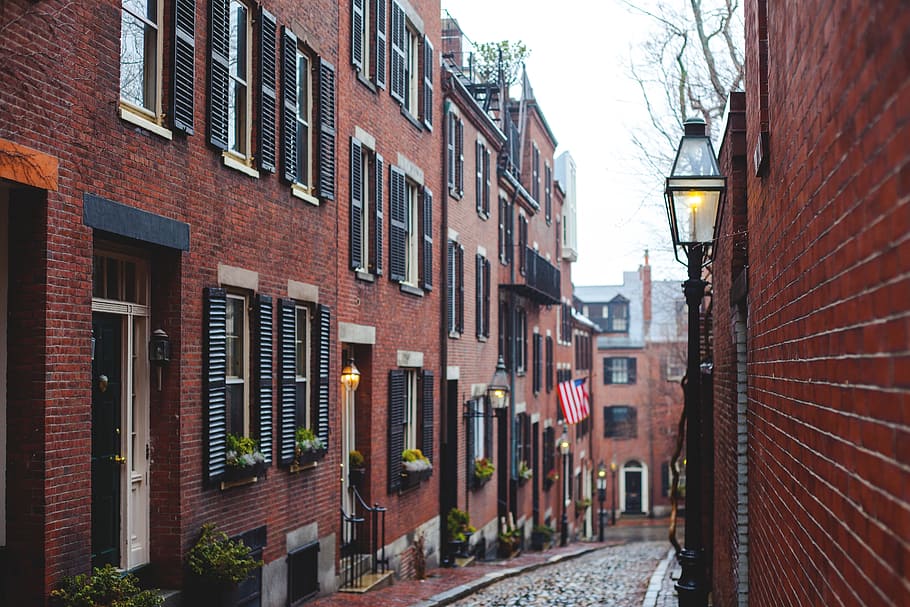 architecture, building, infrastructure, blue, alley, building exterior HD wallpaper