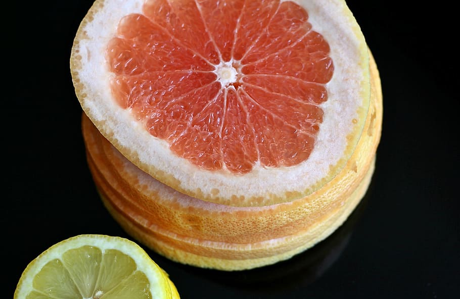 grapefruit, lemon, sweet, food, diet, fresh, organic, eating HD wallpaper