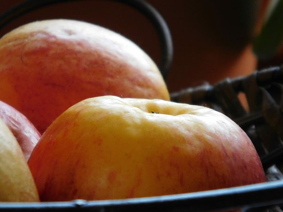Apple, Fruit, Vitamins, Healthy, Summer, red apple, yellow apple HD wallpaper