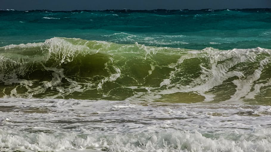 wave, foam, spray, sea, water, nature, beach, splash, scenic HD wallpaper