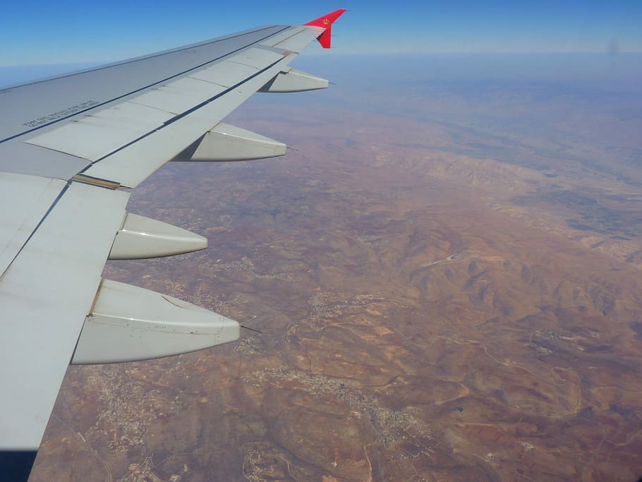 Jordan, Holiday, Travel, Middle East, return flight, aircraft, HD wallpaper