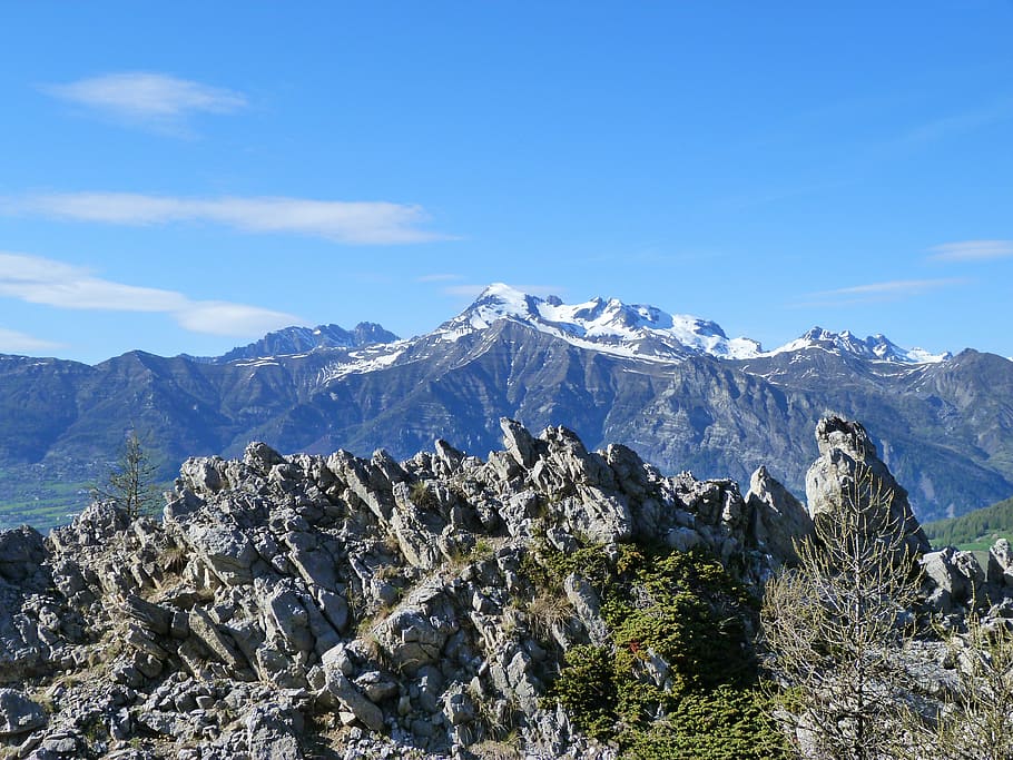 landscape, mountain, nature, spring, massif of the champsaur HD wallpaper