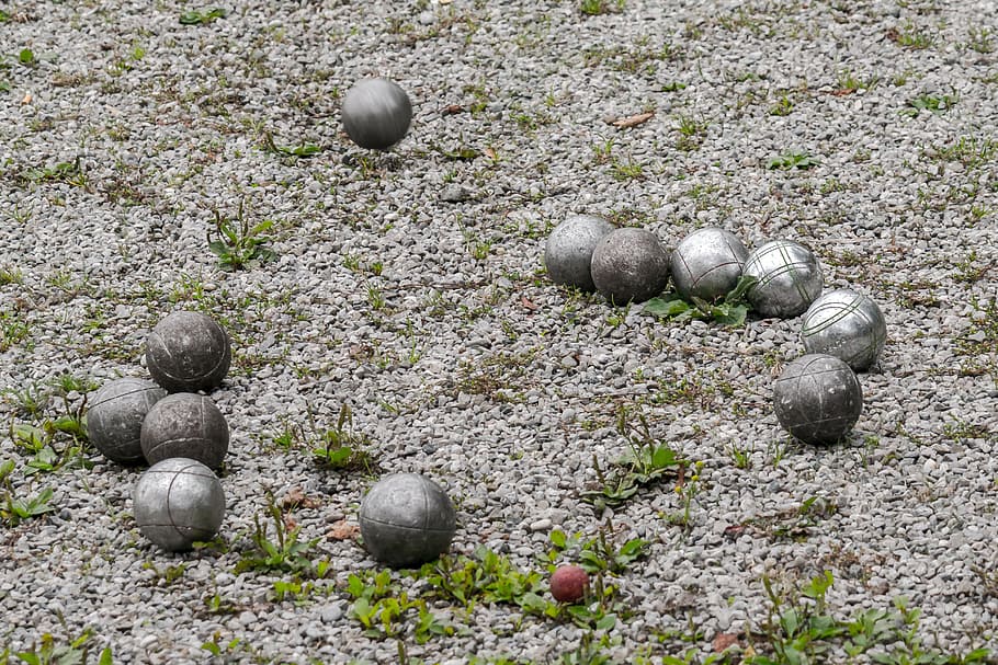 balls, play, bocce, boule, pebble, pétanque, gravel space HD wallpaper