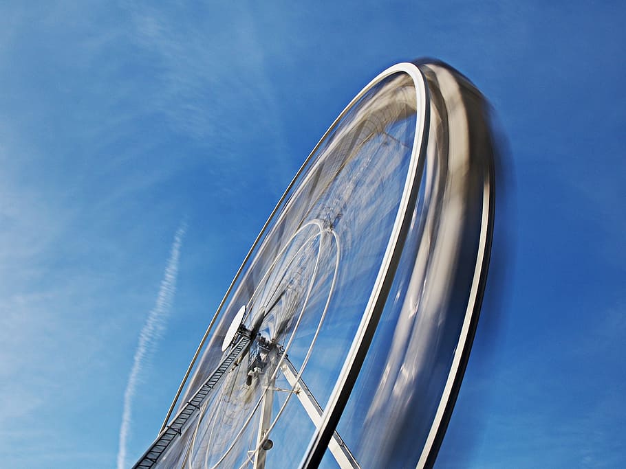 Ferris, Wheel, Motion, Spin, Turn, rotate, blur, blurred, entertainment HD wallpaper