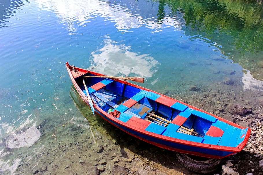 Ship, Lake, Reflection, Cloud, Sunny, day, beauty, nature, water HD wallpaper