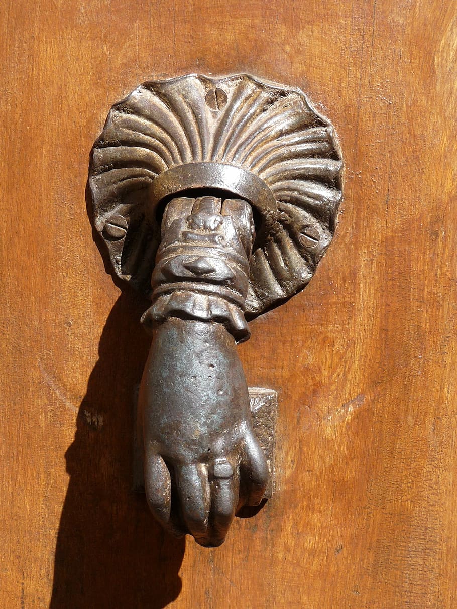 hand, knocker, antique, sculpture, art and craft, metal, close-up HD wallpaper