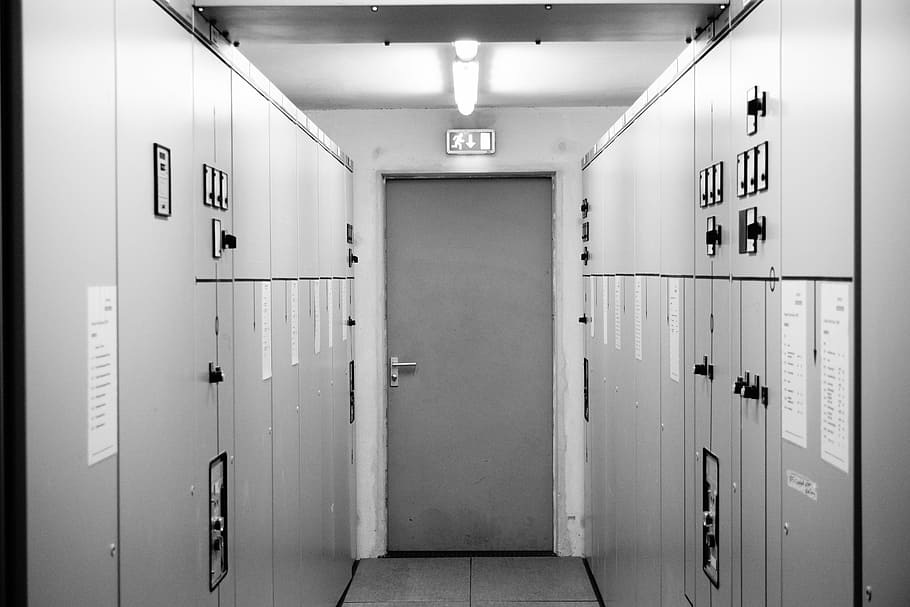 emergency exit, power distribution unit, board, current, electricity HD wallpaper