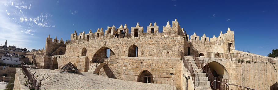 brown concrete building, jerusalem, israel, wall, old town, judaism