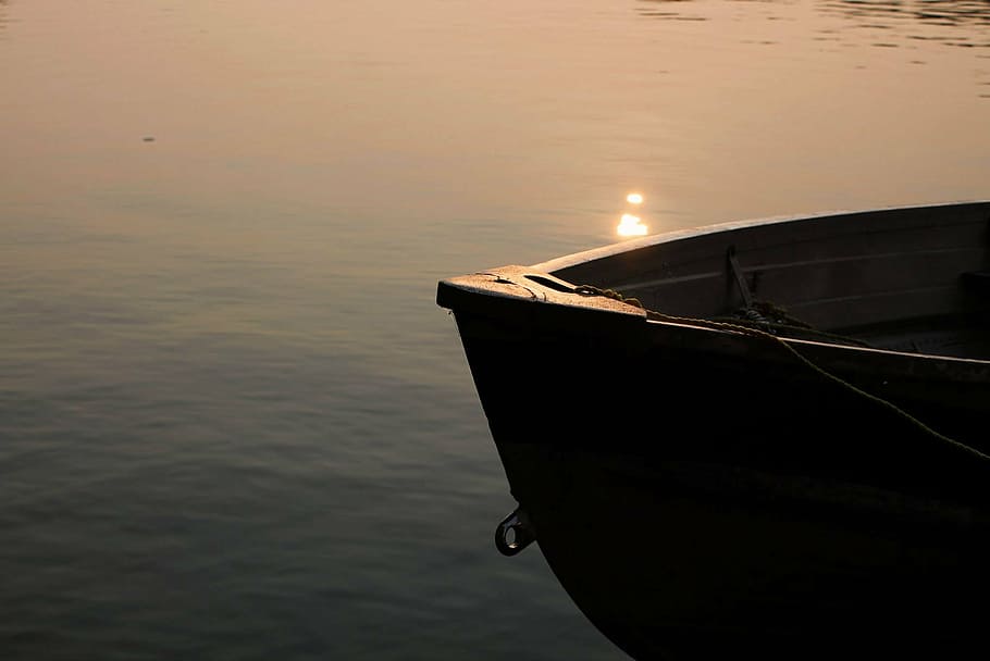 boat, water, sunset, nautical Vessel, sea, nature, outdoors HD wallpaper