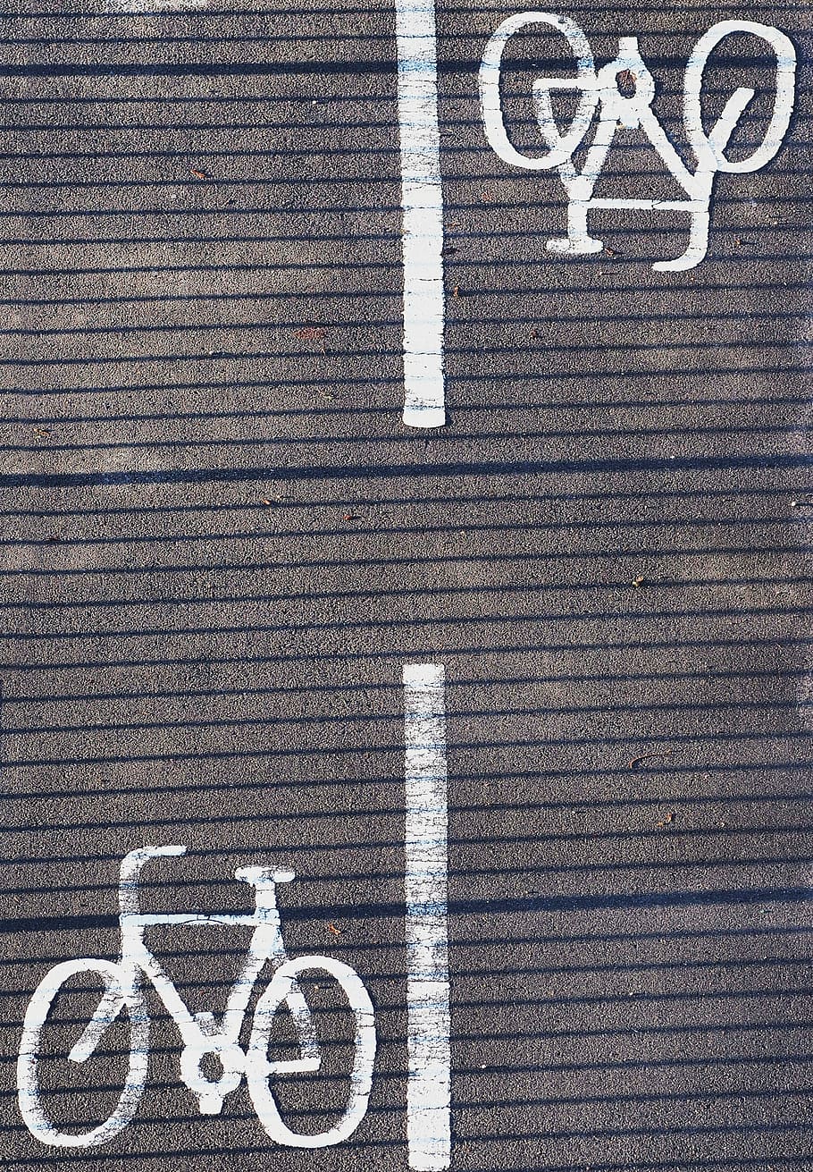 Cycle, Bicycle, Bike, Lane, Path, Track, road, marking, cycling, HD wallpaper