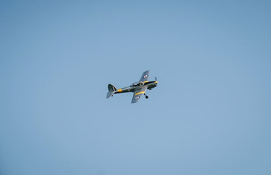 aircraft, flying, old, plane, sky, air Vehicle, airplane, transportation HD wallpaper