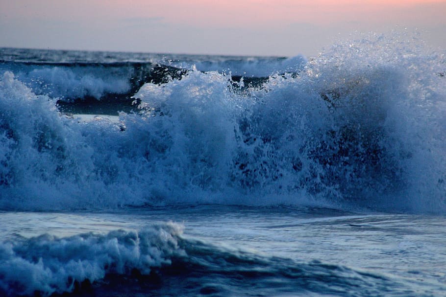 time lapse photography of sea wave, breaking, ocean, beach, foam, HD wallpaper