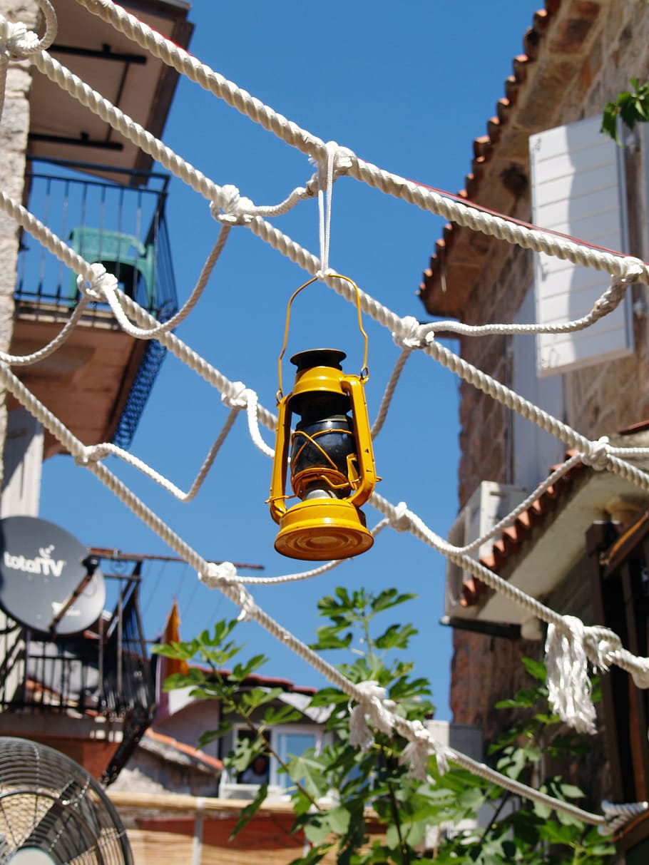 Lamp, Net, Light, Street, Yellow, Design, architecture, low angle view HD wallpaper