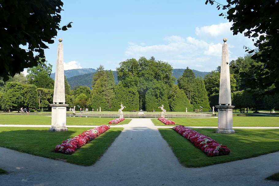 park, garden, geometry, hellbrunn, memorial, famous Place, cemetery HD wallpaper