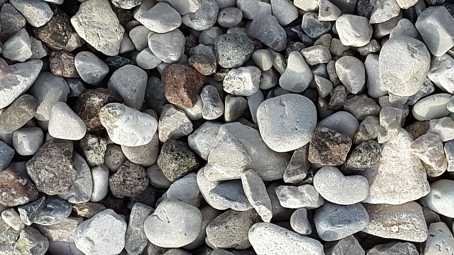 Pebbles, Stones, Tranquil, Beach, backgrounds, large group of objects HD wallpaper