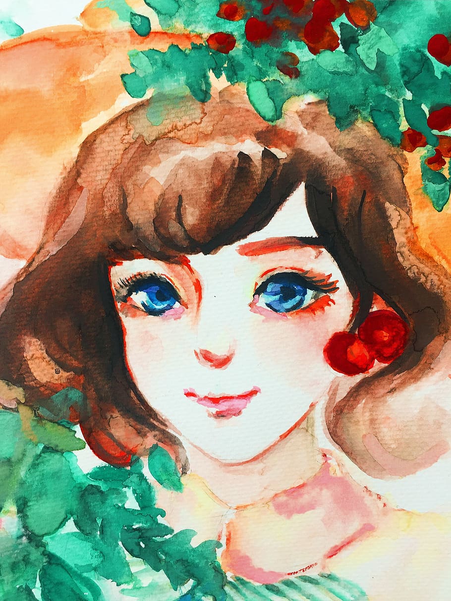 hand-painted, cartoon, character, creativity, art and craft HD wallpaper