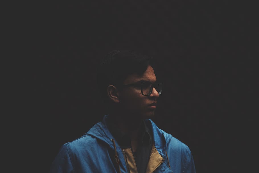 people, man, alone, dark, jacket, headshot, one person, portrait HD wallpaper