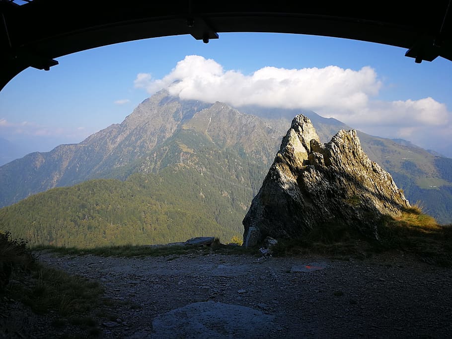 bunker, monte legnone, clouds, mountain, sky, scenics - nature HD wallpaper