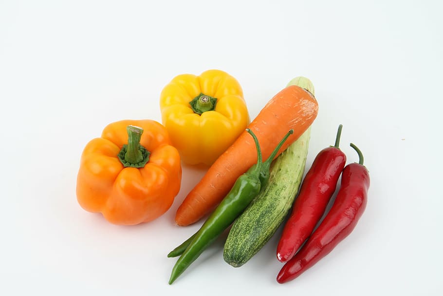 assorted vegetables, carrots, onion, cucumber, healthy, vegetarian HD wallpaper