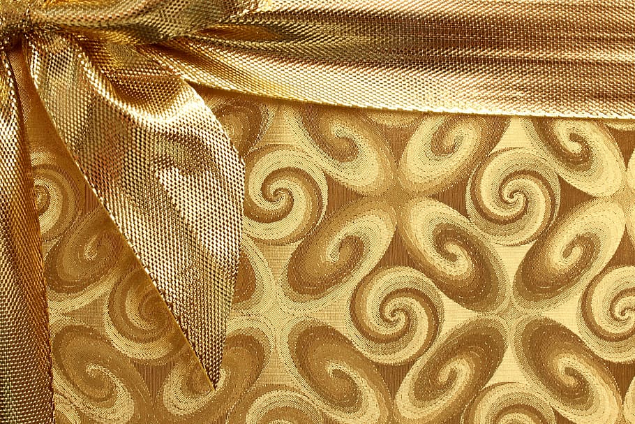 brown ribbon, gift, box, present, background, recreation, nose HD wallpaper
